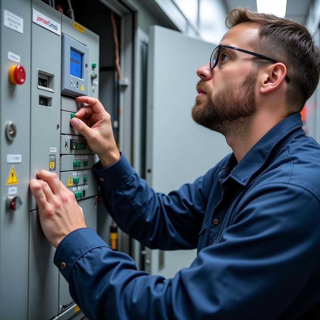 Johnson Controls Technician at Work