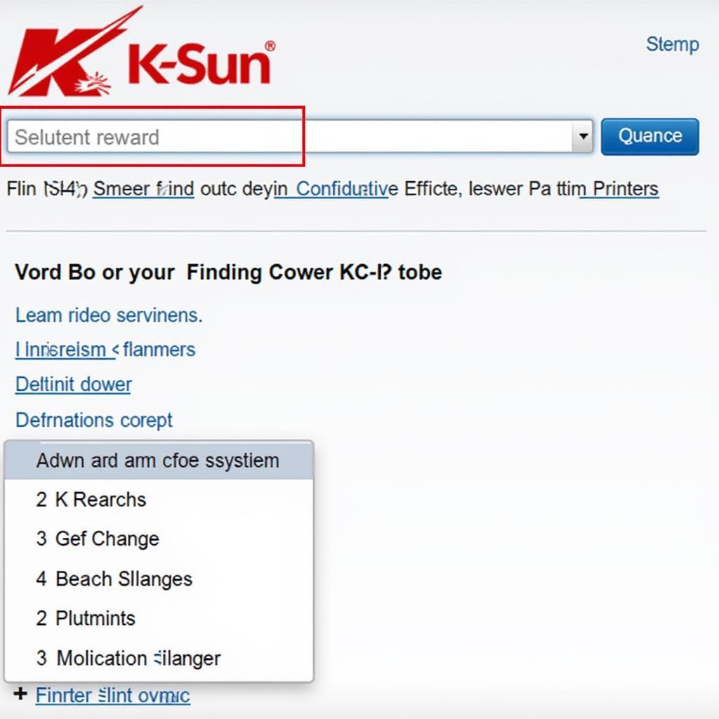 K Sun driver download page