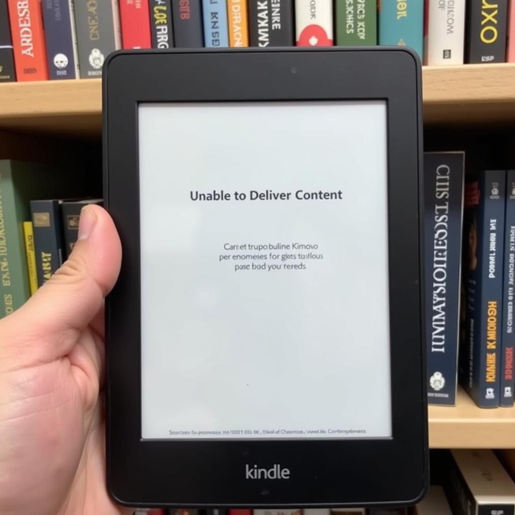 Kindle displaying "Unable to Deliver Content" error message