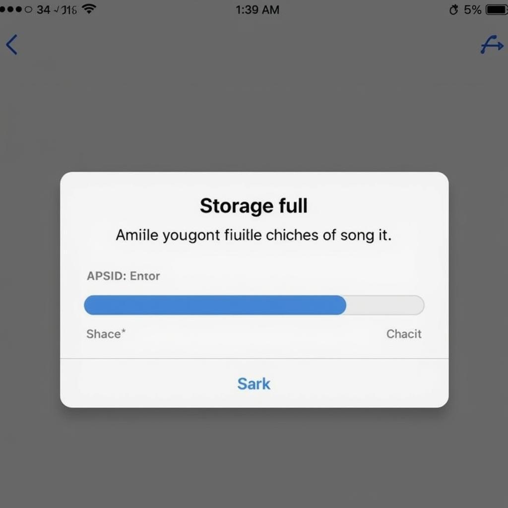 Kindle storage full notification