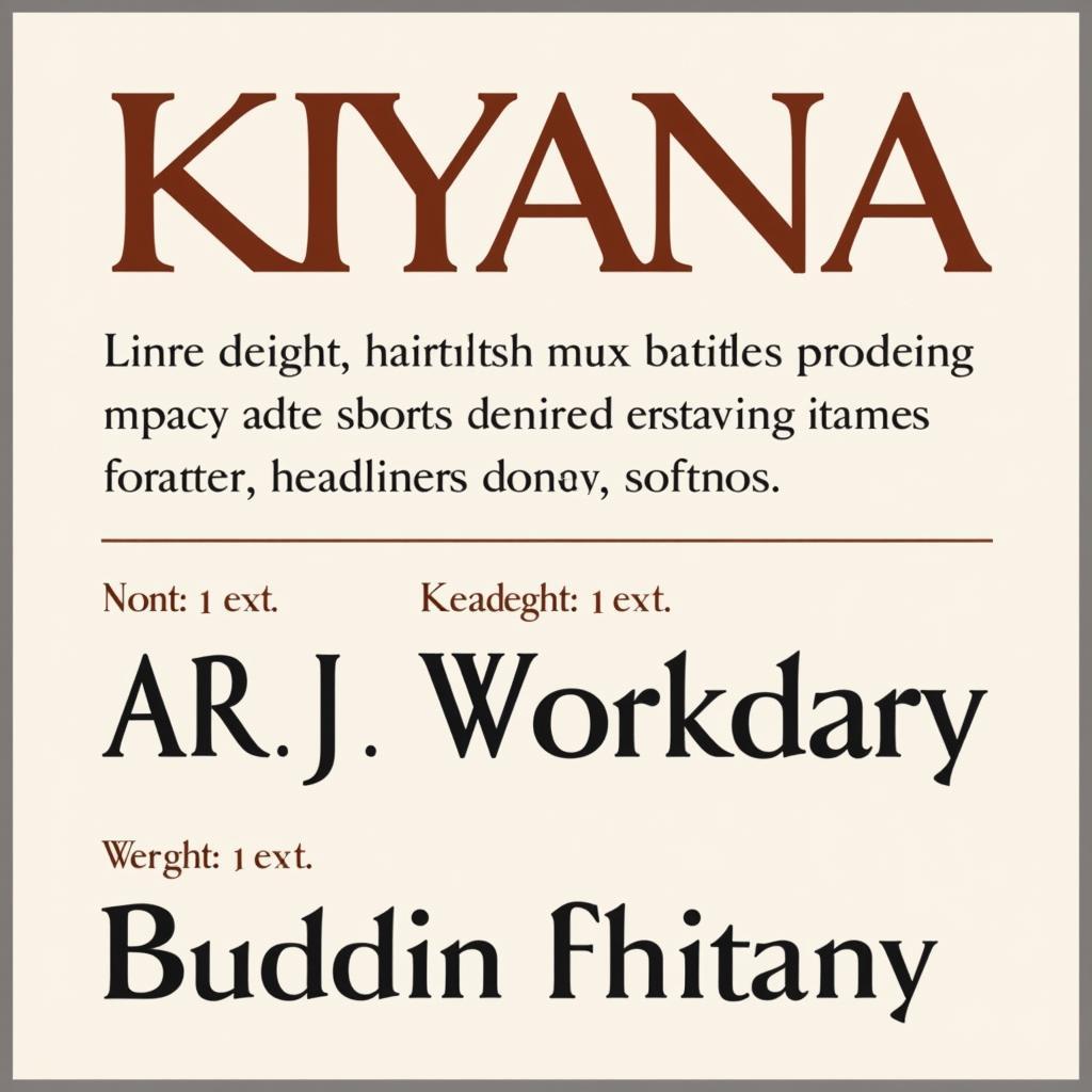 Kiyana Display Font Example