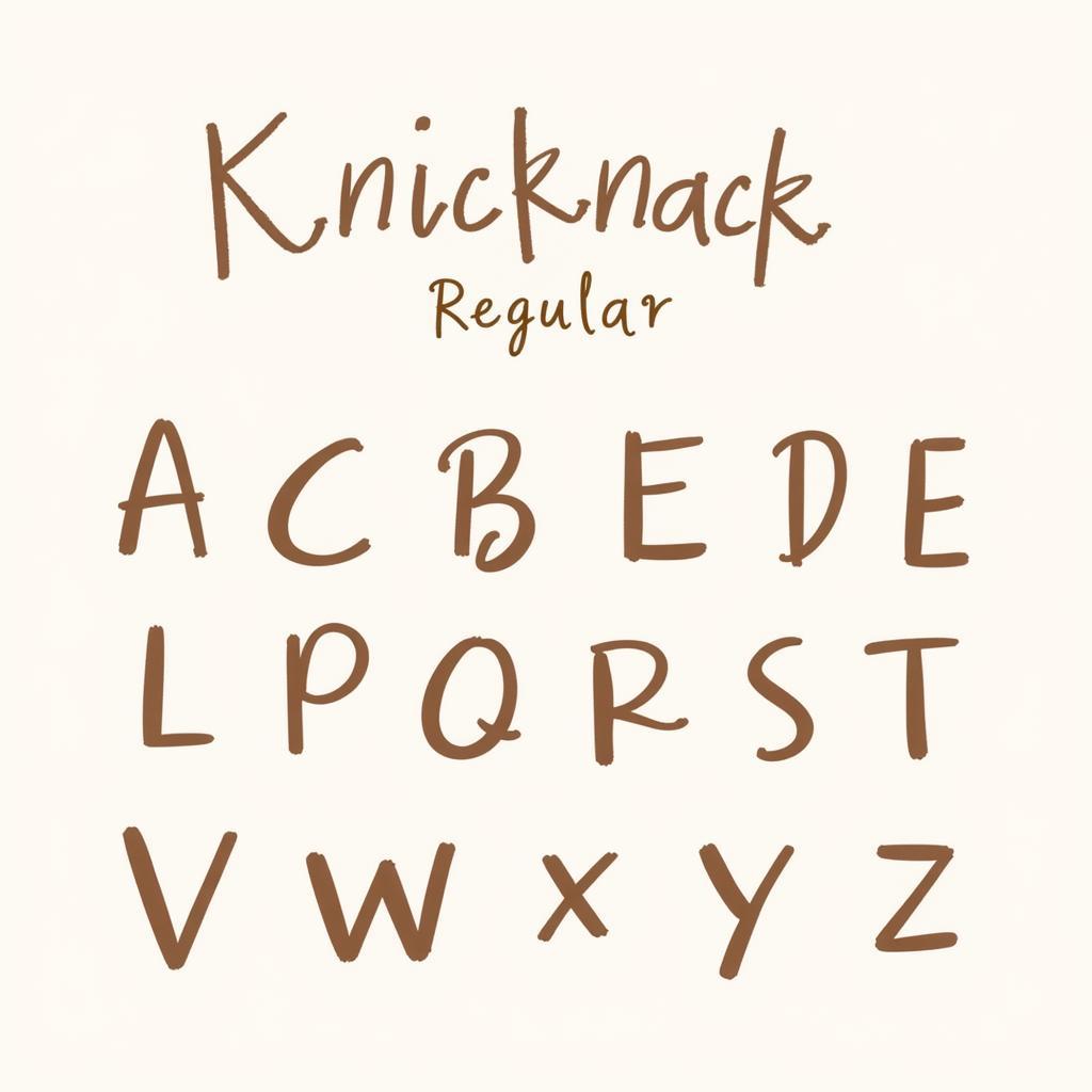 Knicknack Font Style