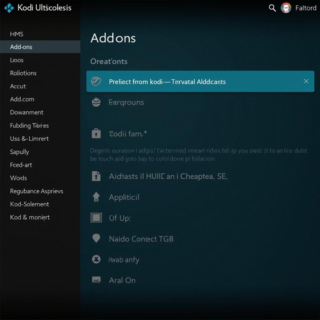 Browsing Kodi Add-ons