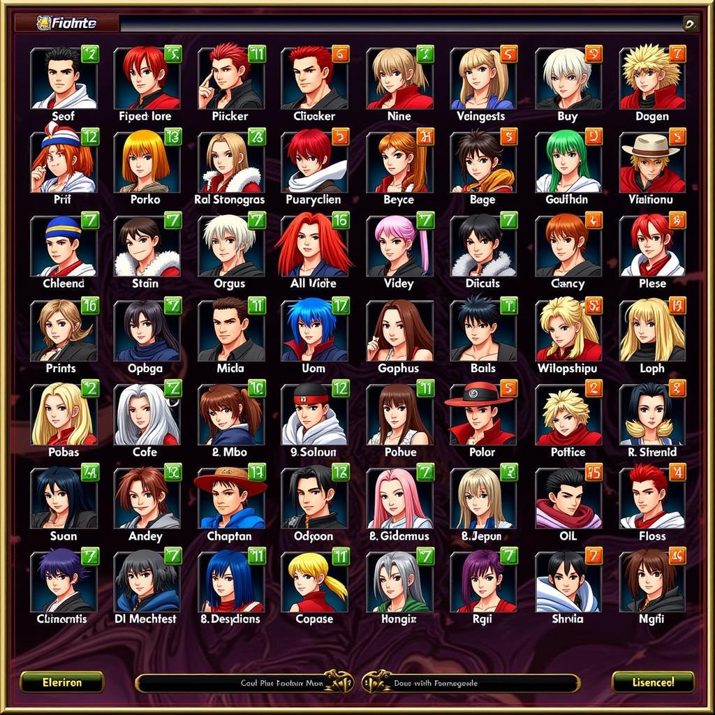 King of Fighters 2002 Magic Plus APK Roster