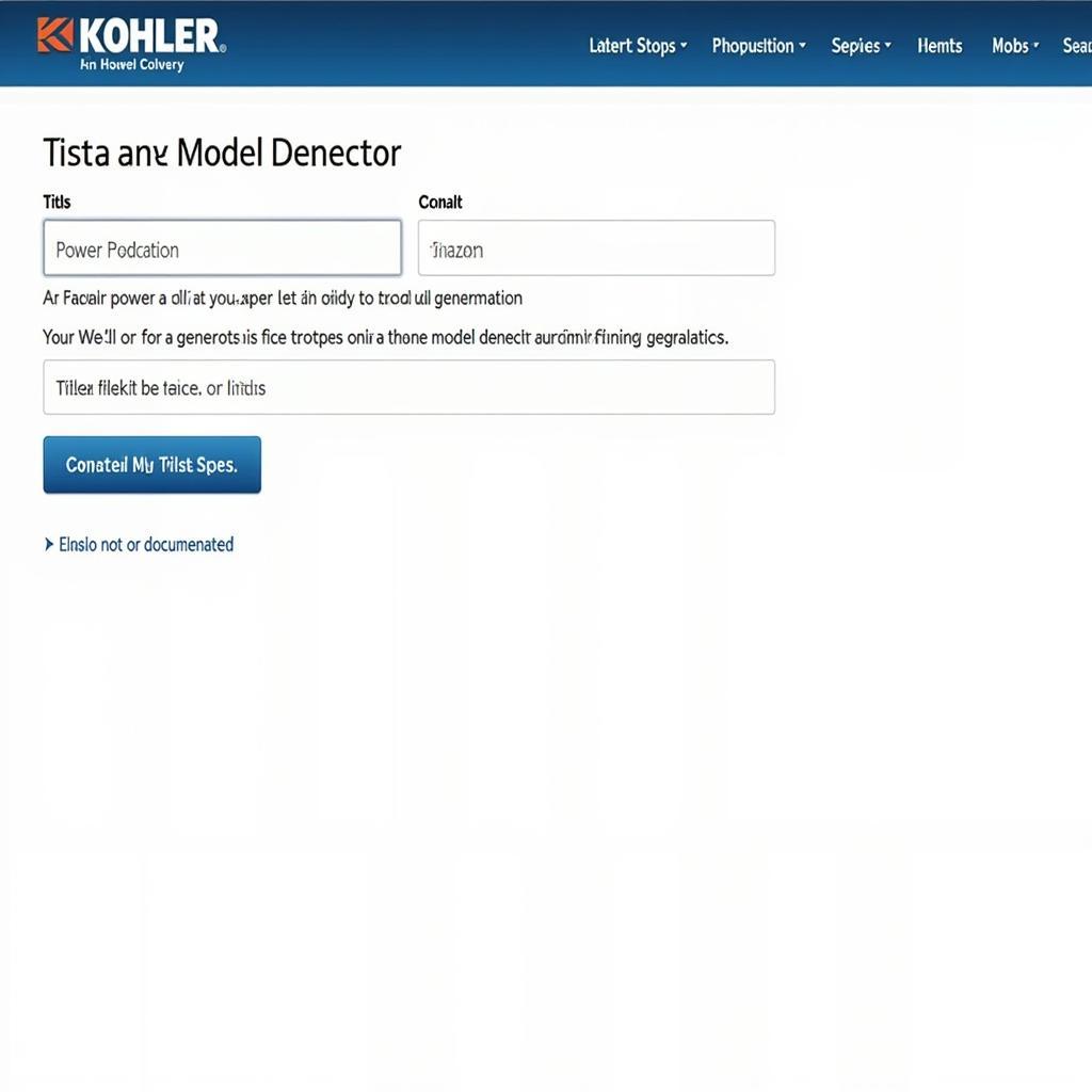 Kohler Generator Website