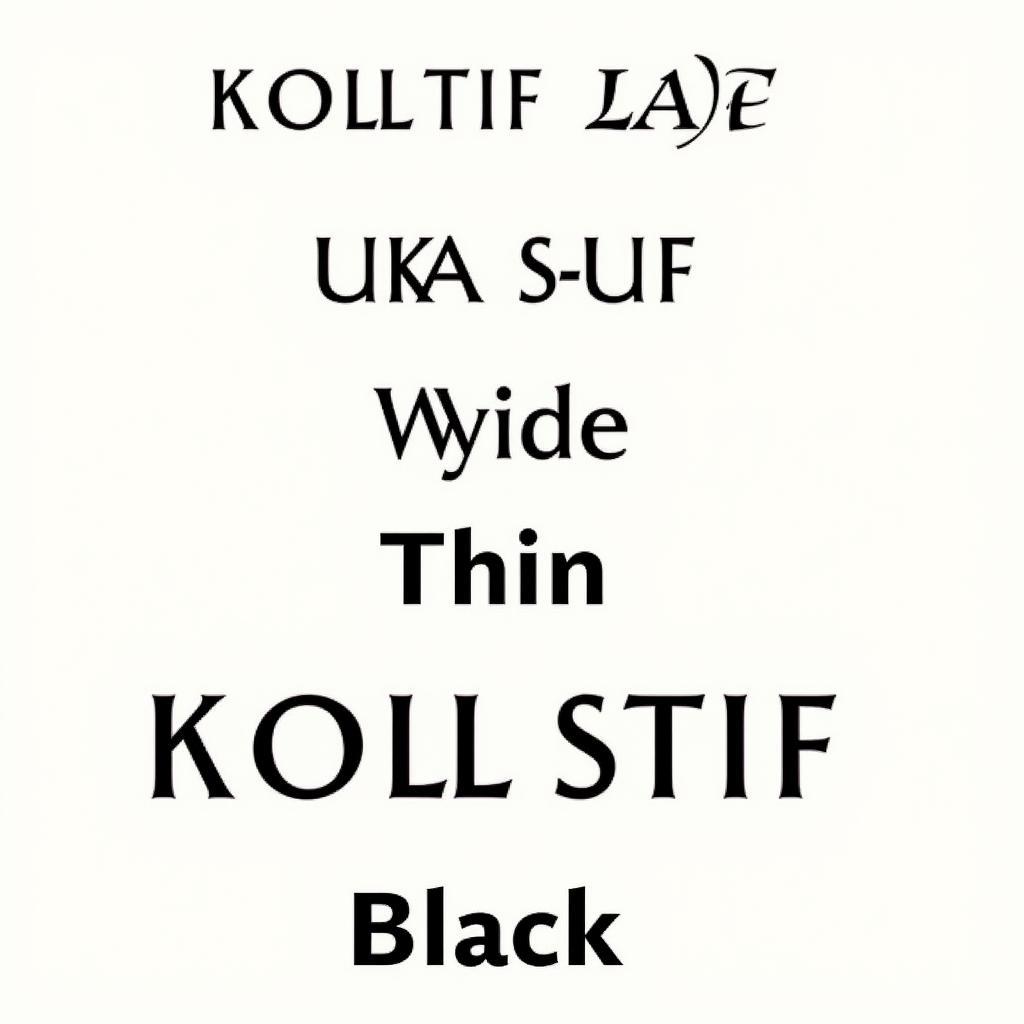 Kollektif Font Weights