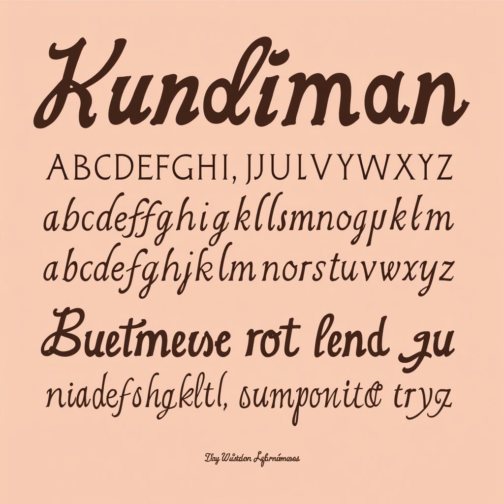 kundiman font example