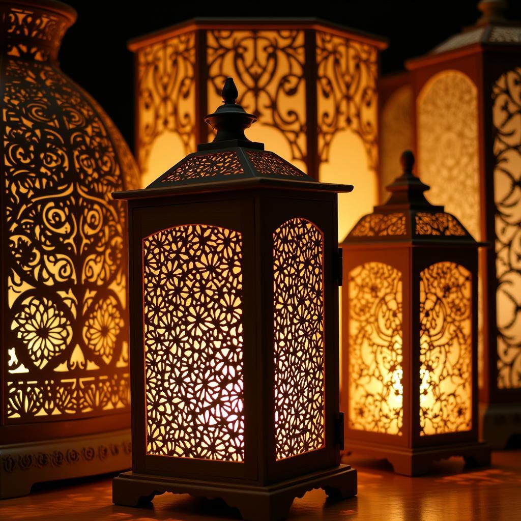 Intricate Laser Cut Lamp Designs