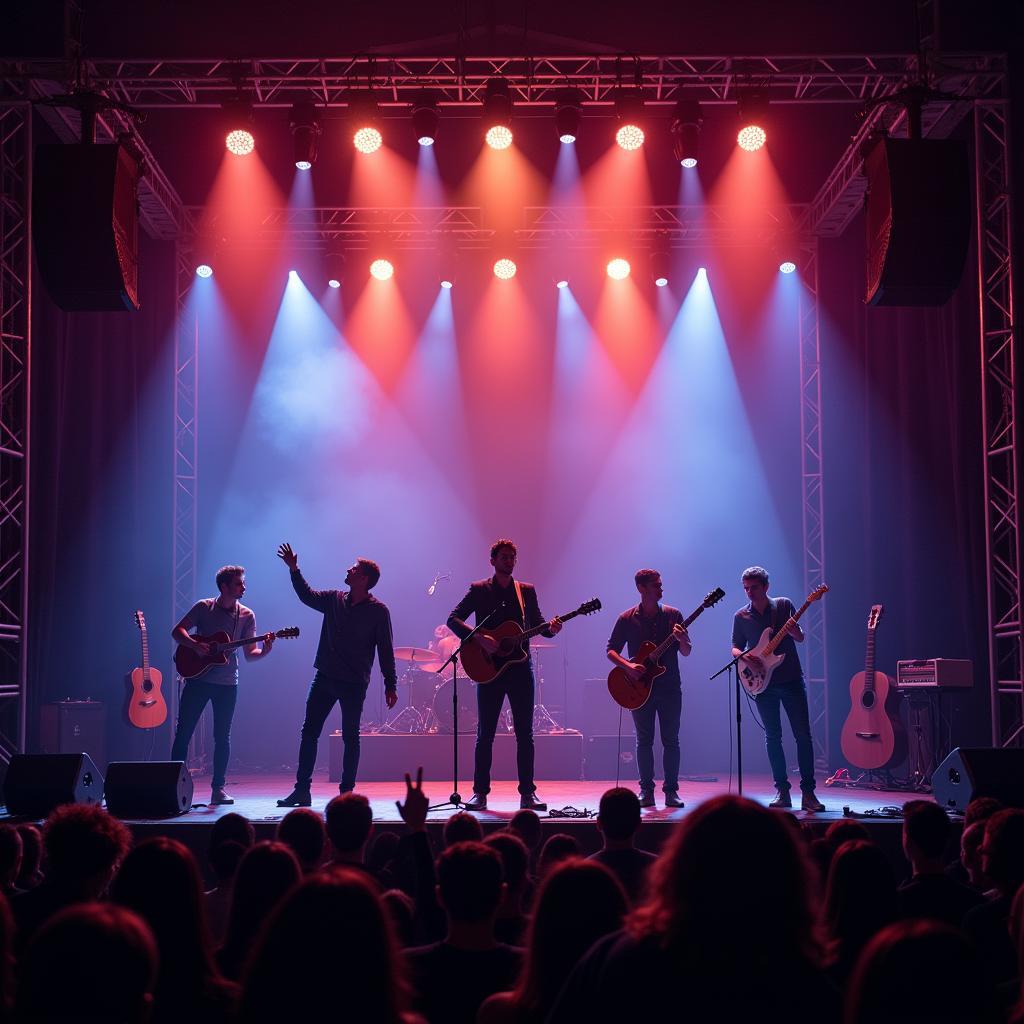 Musicians performing on stage