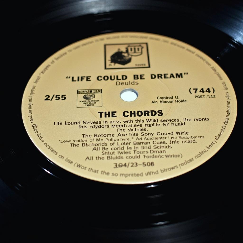 Vintage vinyl record of "Life Could Be a Dream"