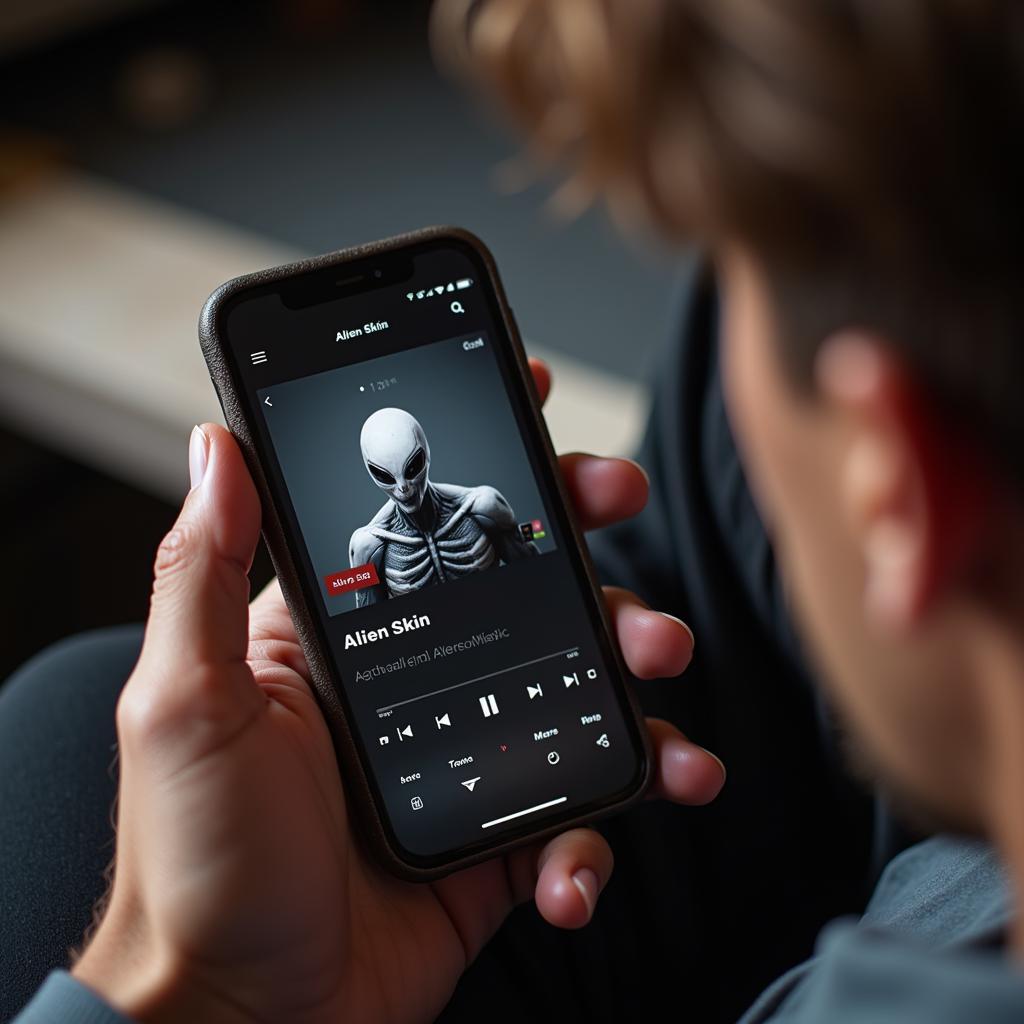 Enjoying Alien Skin's music on a smartphone