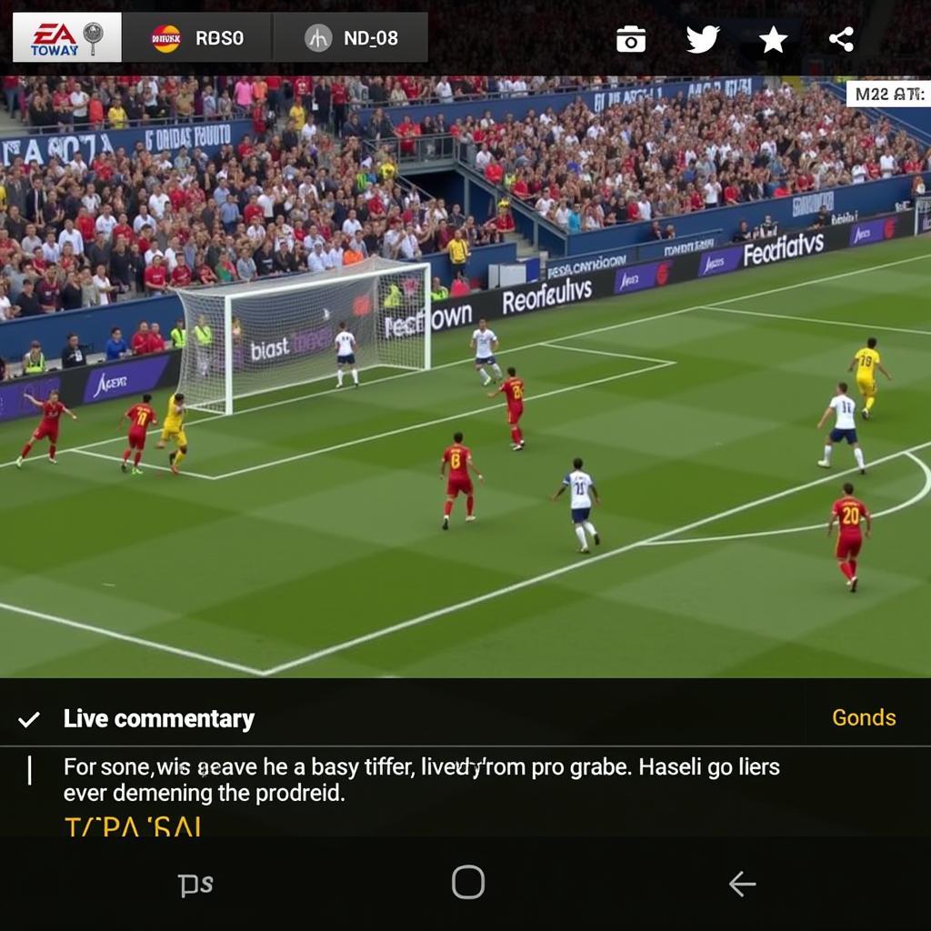 Living commentary in FIFA Mobile