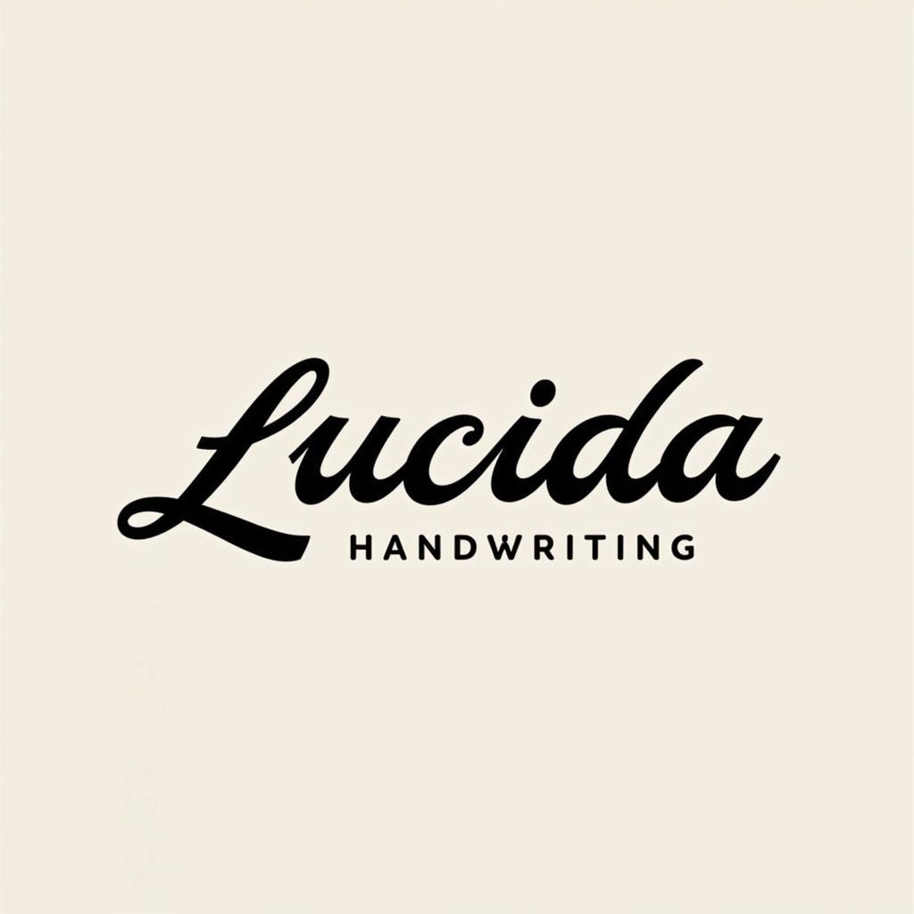 Lucida Handwriting Font Example