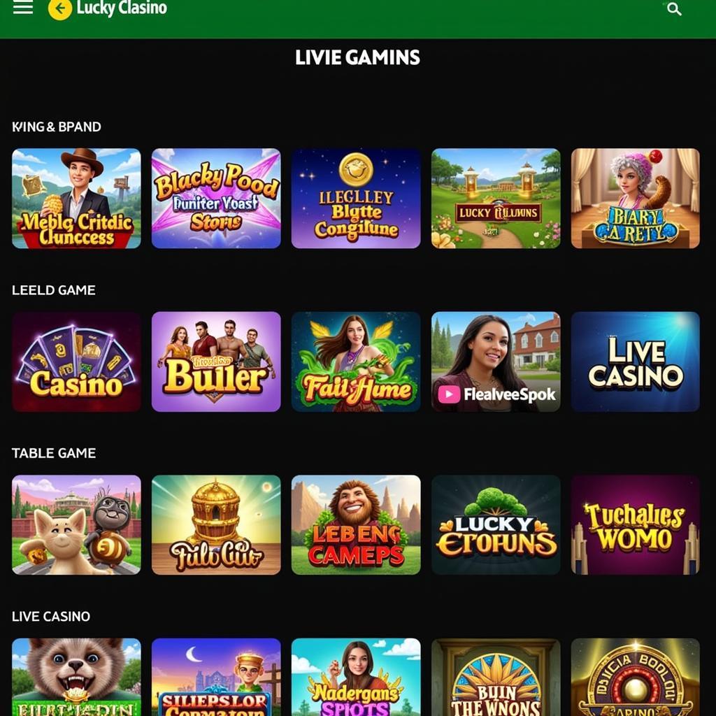 Lucky Clover Casino Game Selection