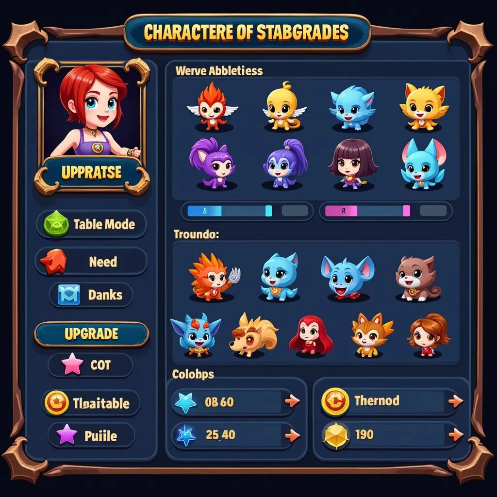 Madcap Flare 2023 Character Upgrade Screen