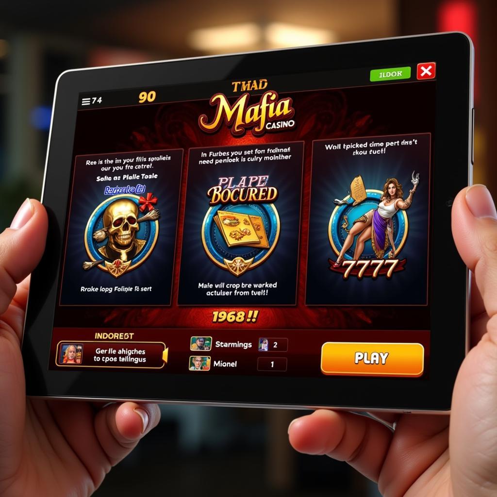 Mafia 77777 Casino Android User Interface