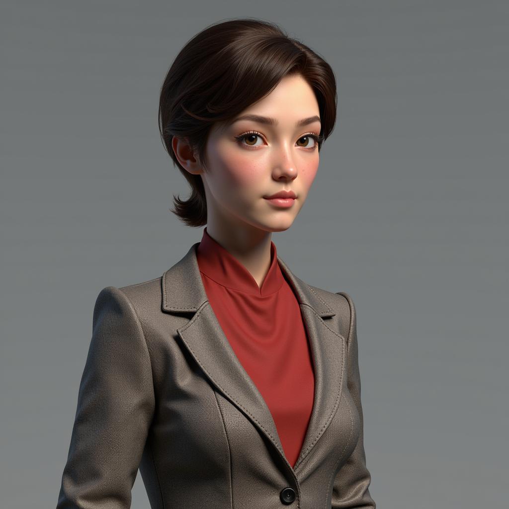 Example of a character created in MakeHuman