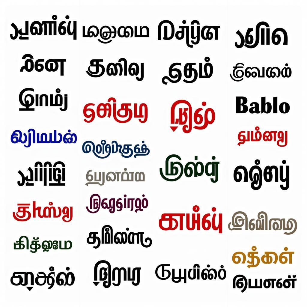 Variety of Malayalam Font Styles