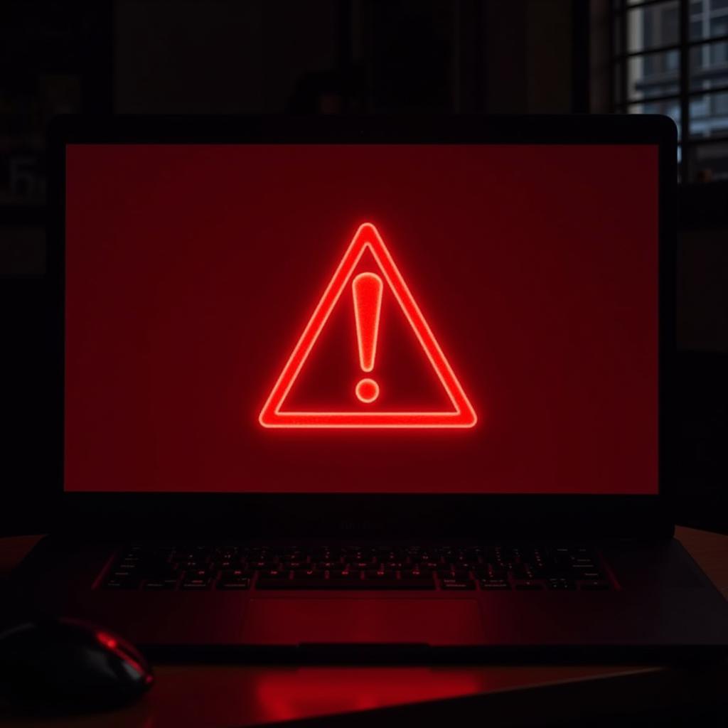 Malware warning on a computer screen.