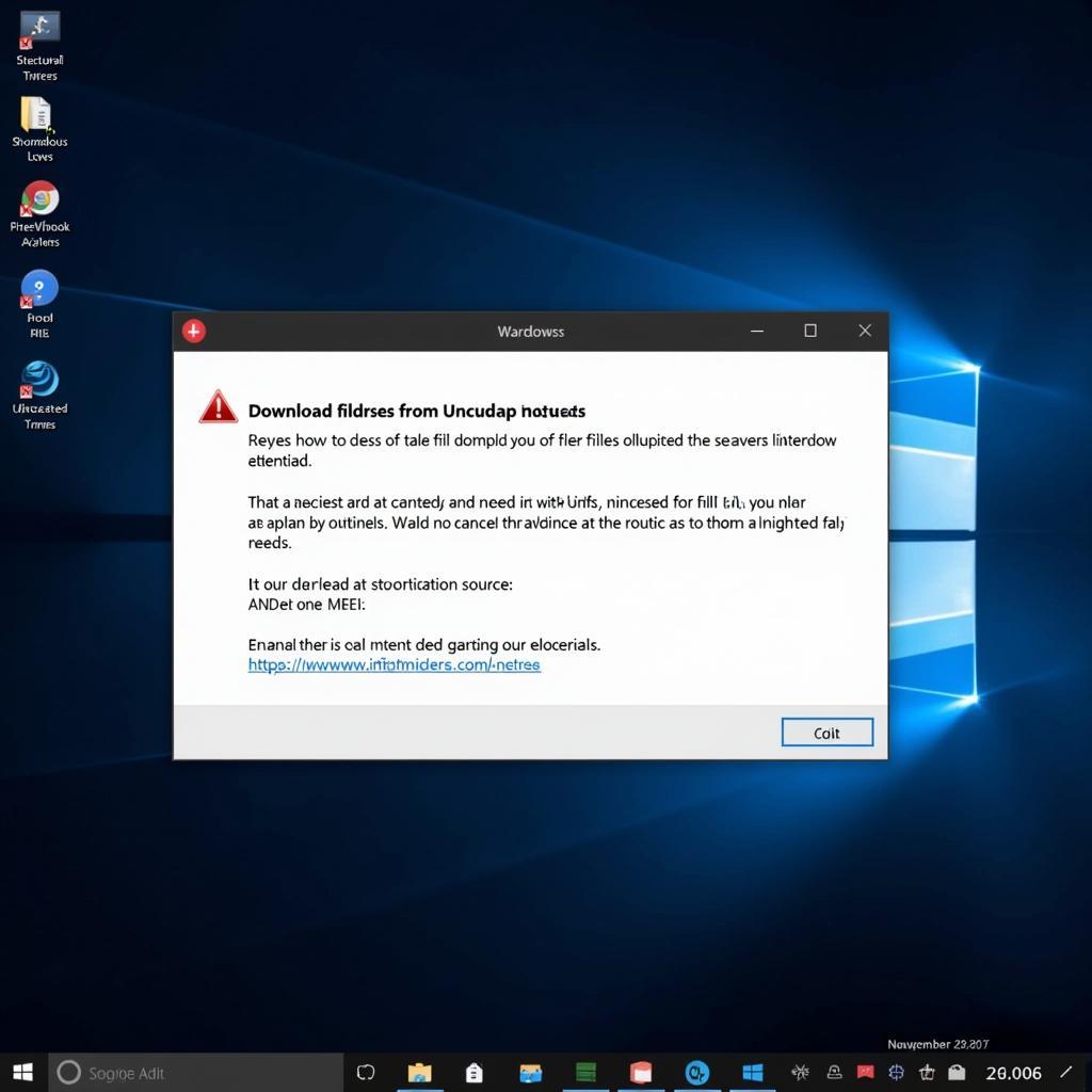 Malware Warning Popup