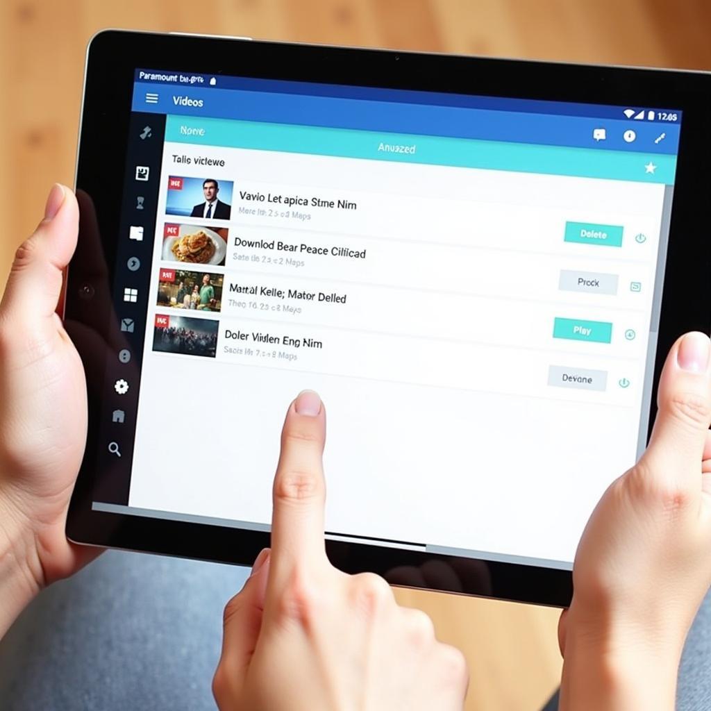 Managing Paramount Plus downloads on a tablet