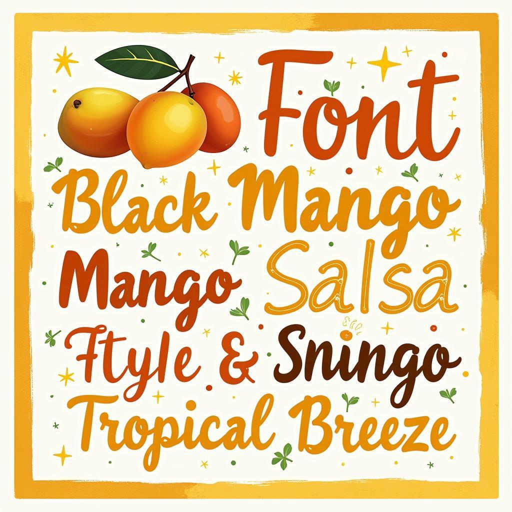 Mango Font Examples