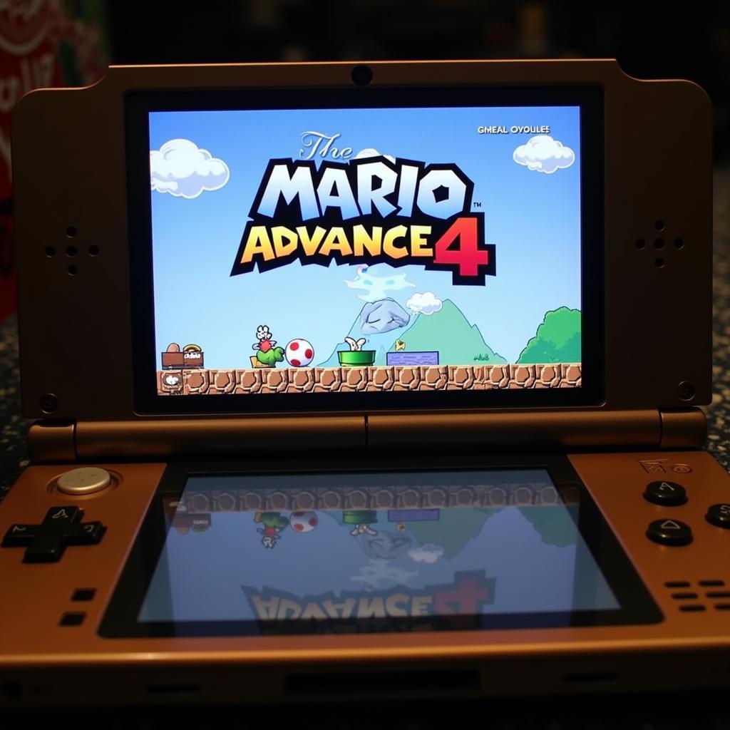 Mario Advance 4 title screen on an emulator