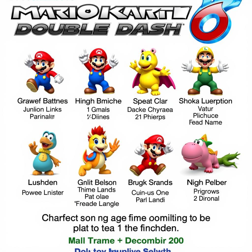 Roster of characters in Mario Kart Double Dash