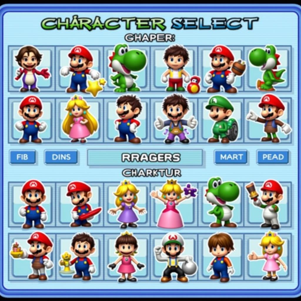 Mario Kart DS Character Select Screen