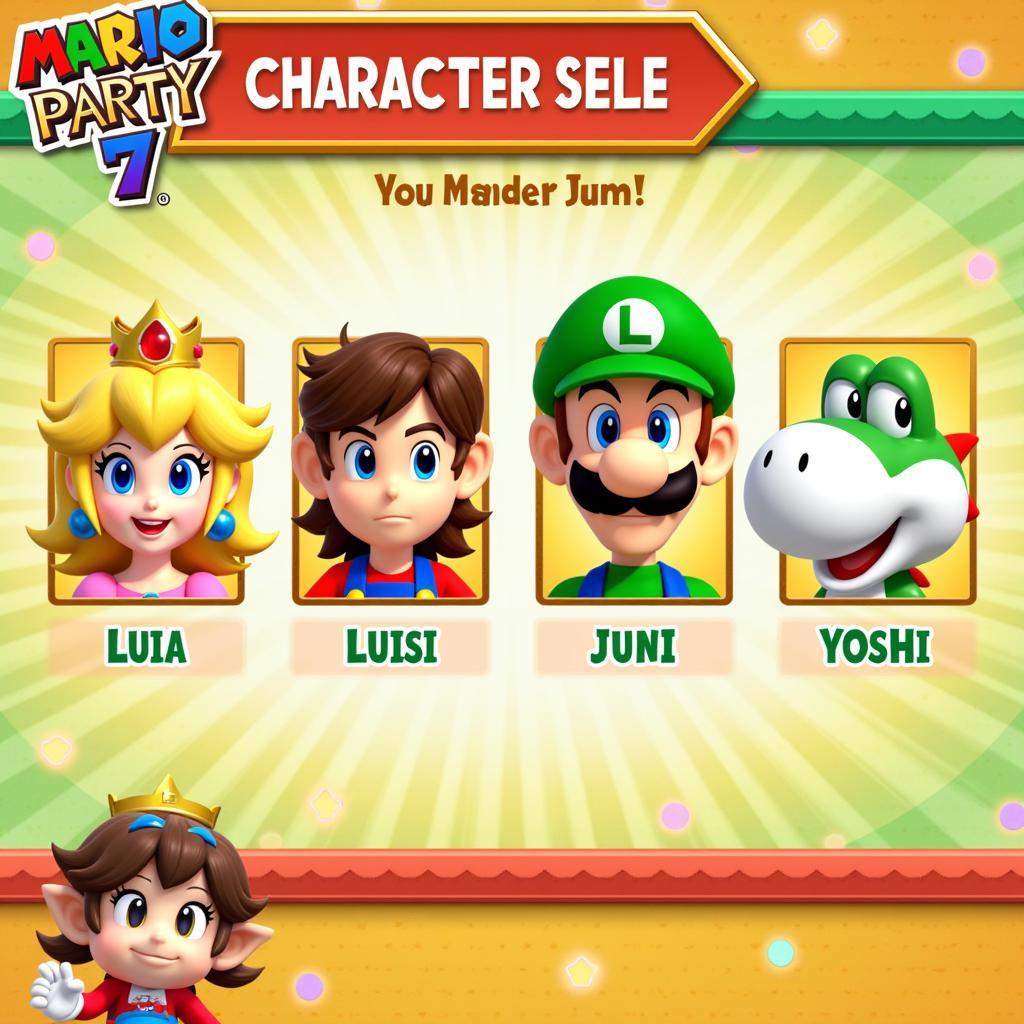 Mario Party 7 Character Select Screen