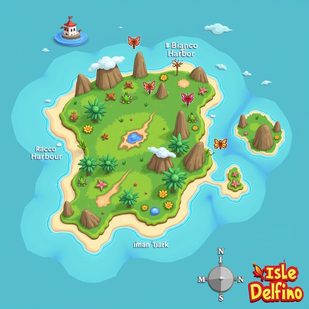 Isle Delfino Map