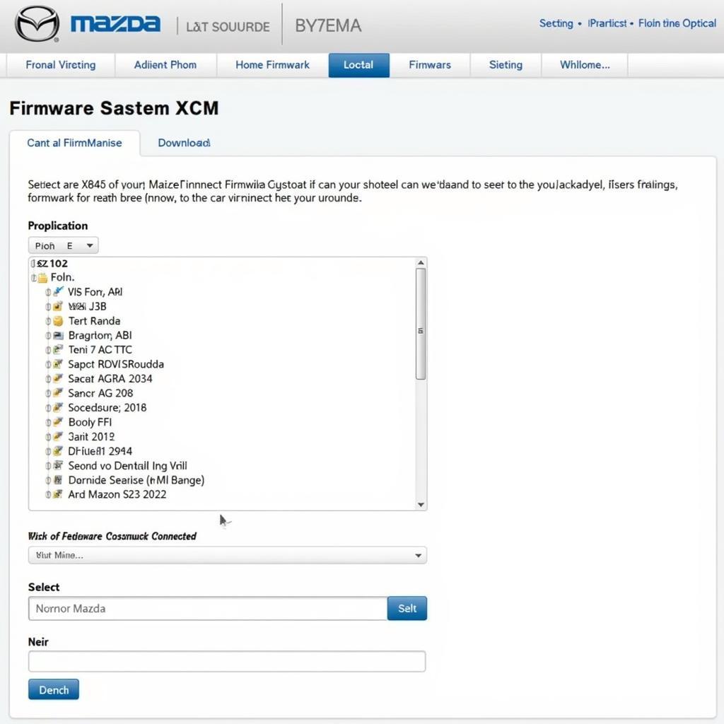 Mazda Firmware Download Page