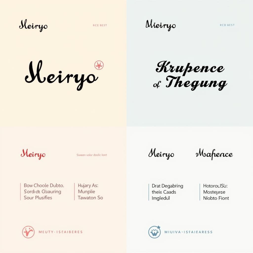 Meiryo Font Comparison