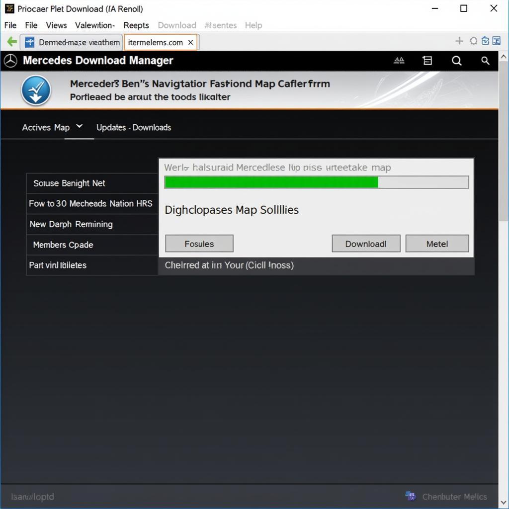Mercedes Download Manager Downloading