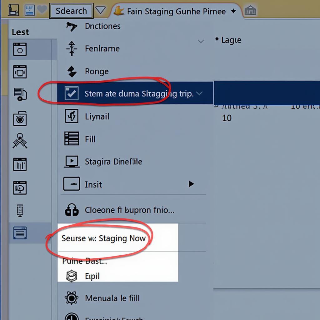 Microsoft Staging Tool Interface