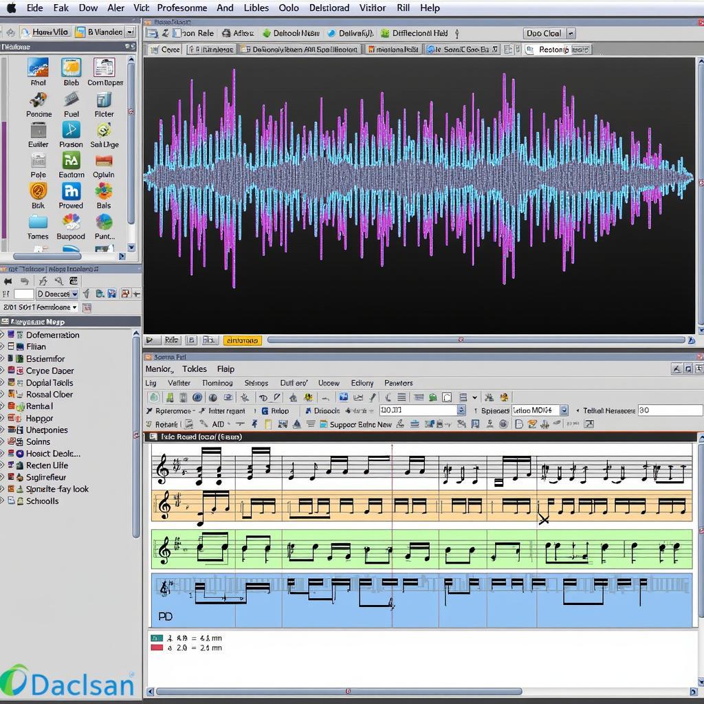 A computer screen displaying a MIDI editor software