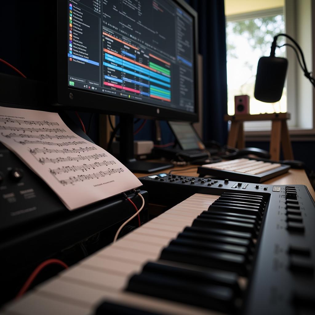 MIDI Keyboard Connected to a Computer