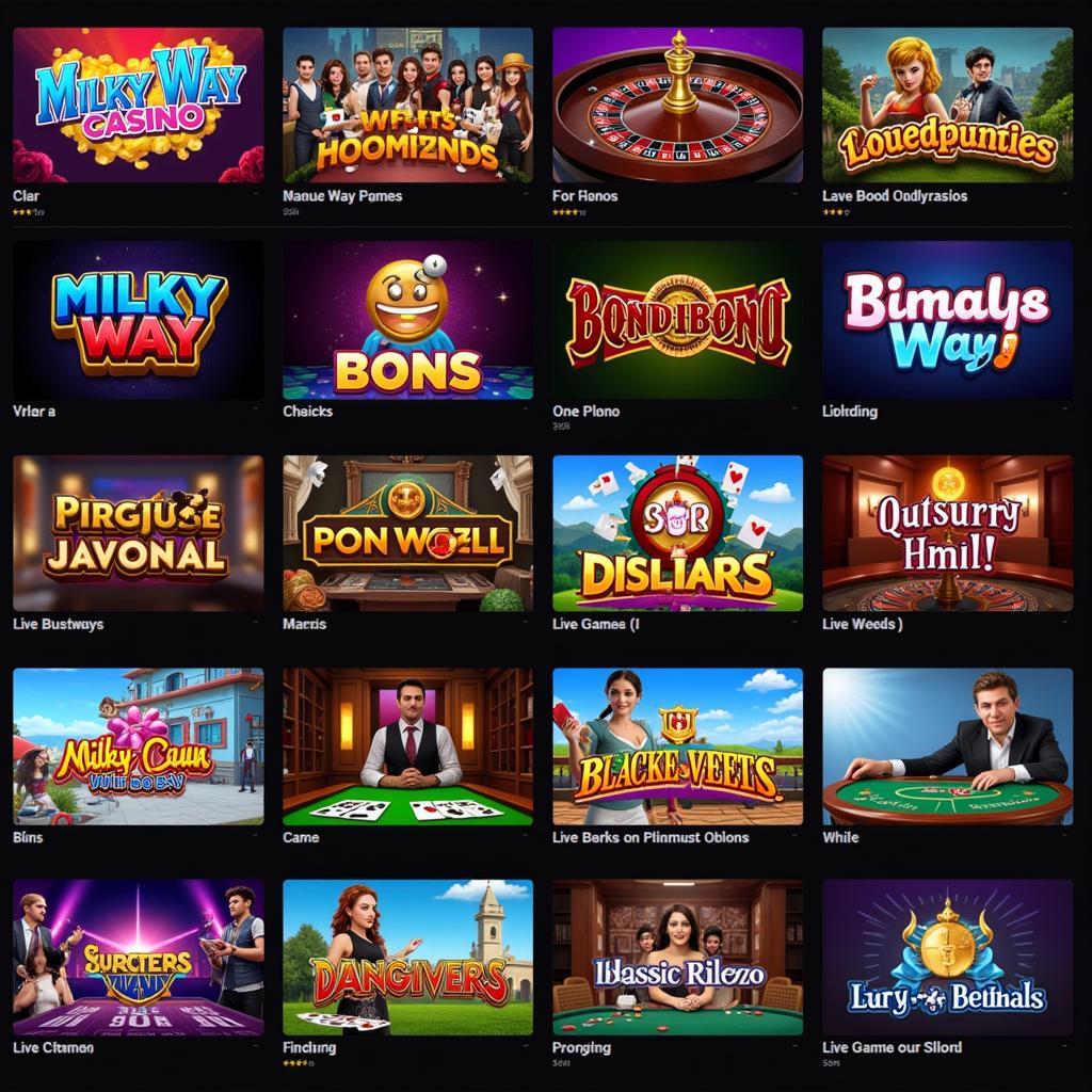 Milky Way Casino game selection