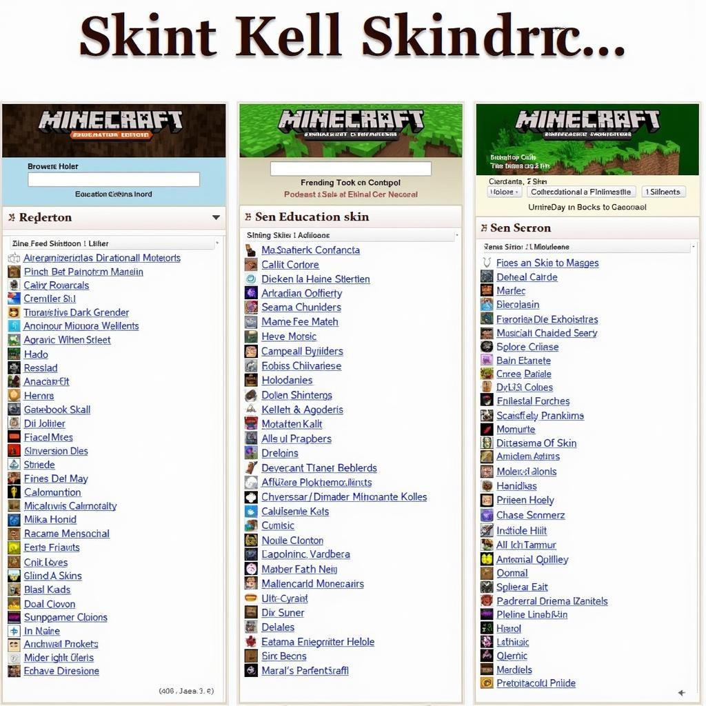 Popular Minecraft Skin Websites