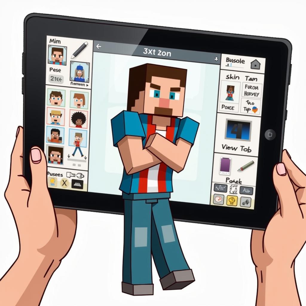 Using a Minecraft PE Skin Editor on iOS