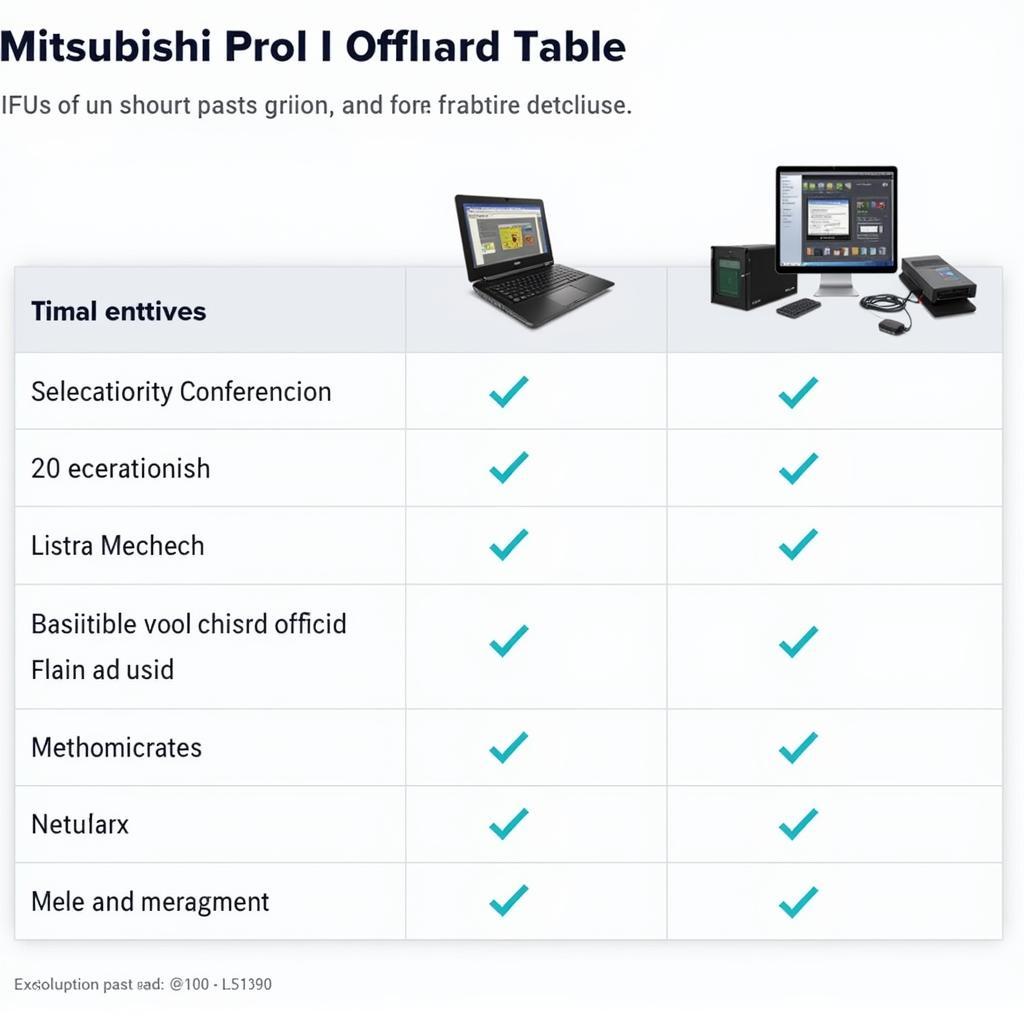 Mitsubishi Maintenance Tool Software Comparison Chart