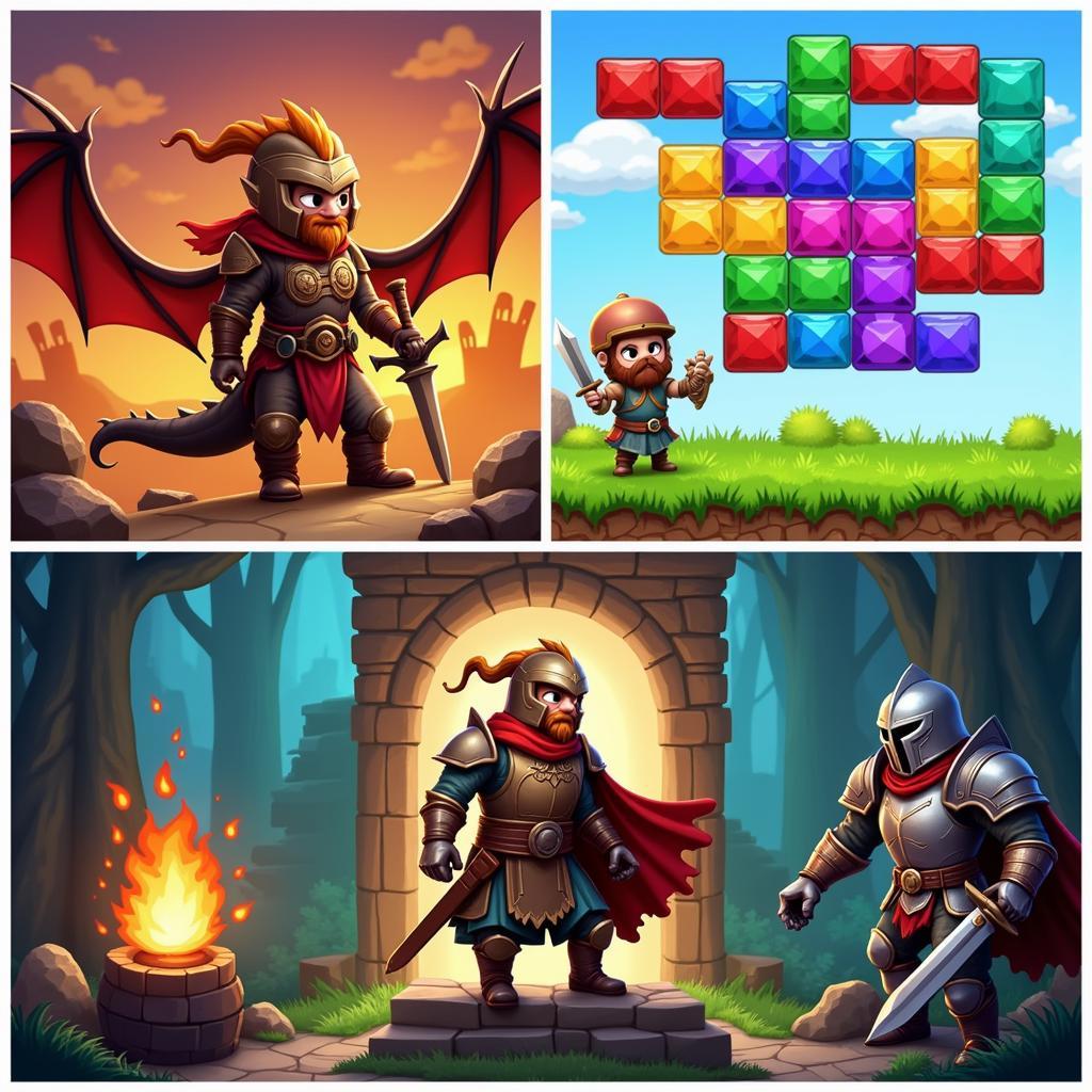 Mobile Game Genres - Action, Puzzle, RPG