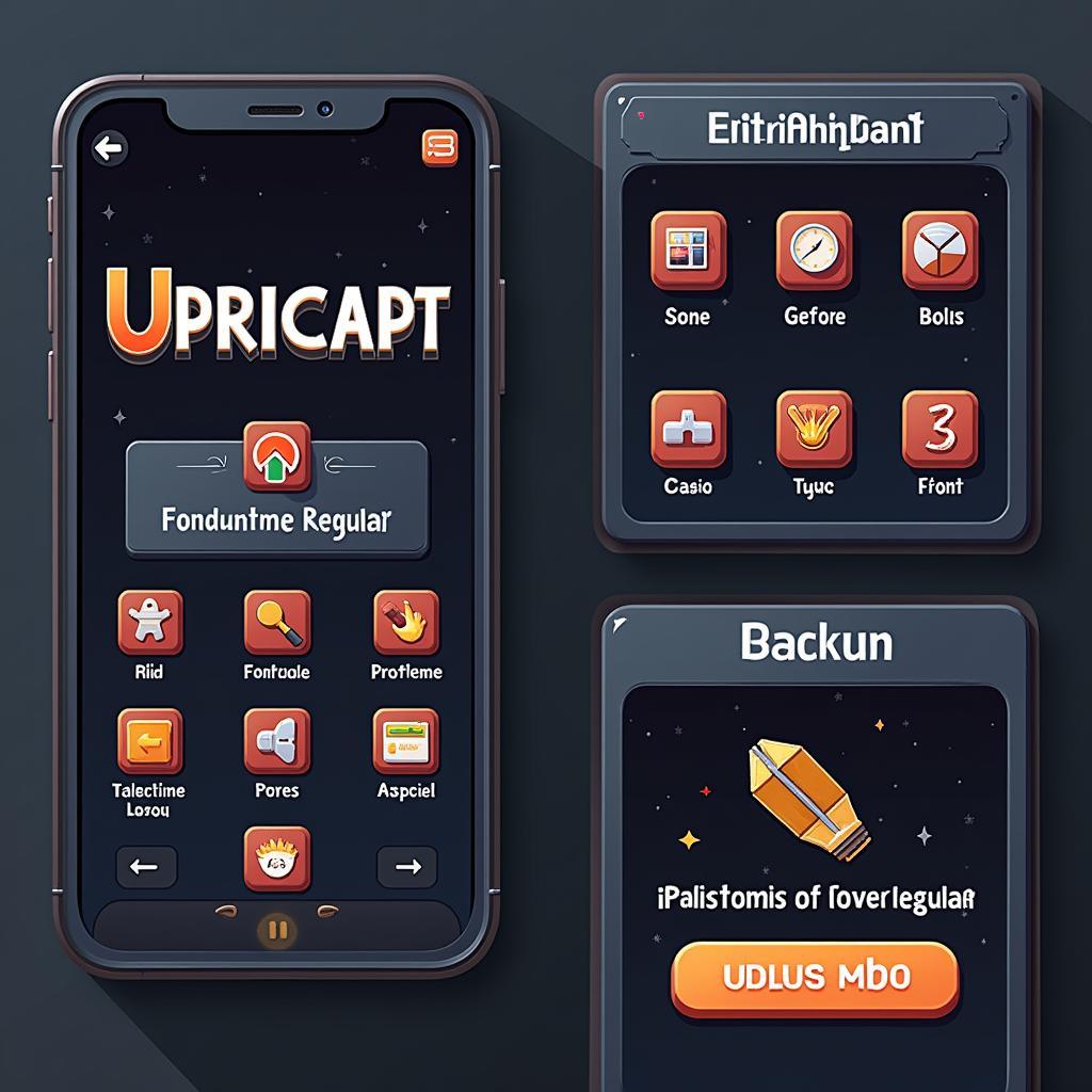 Upright Regular Font in Mobile Game UI