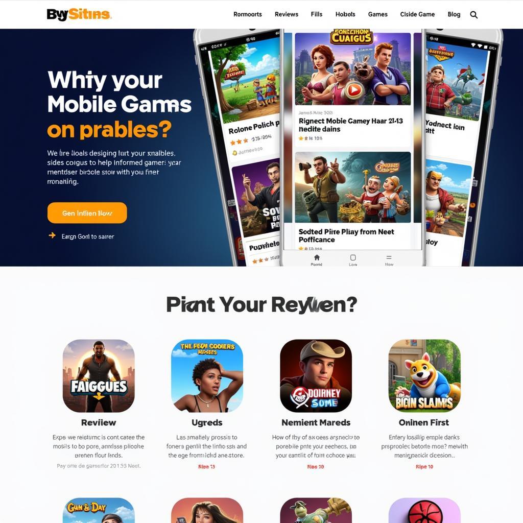 Mobile Game Review Website