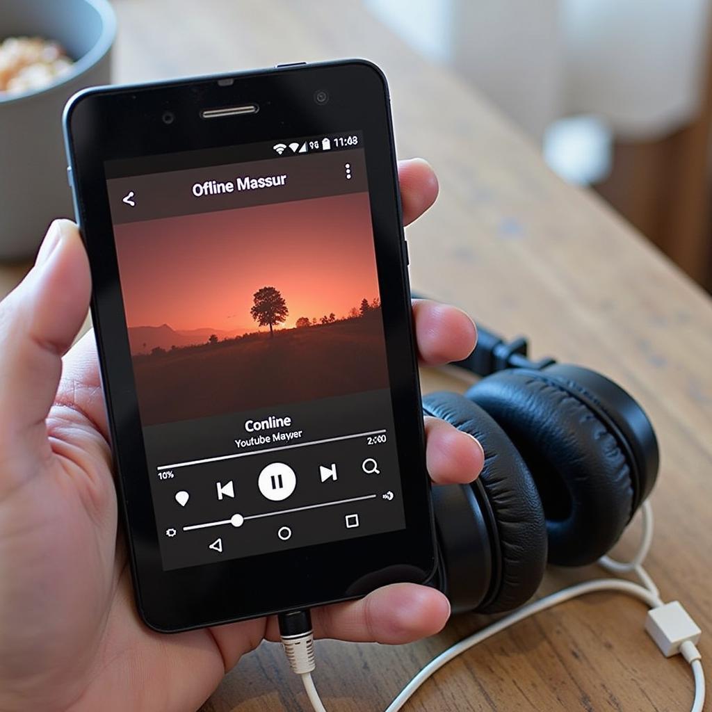 Mobile Phone Playing Music Offline after YouTube Conversion