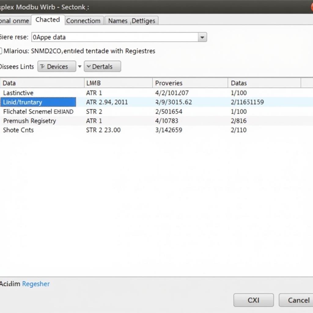 Modbus Scanner Software Interface