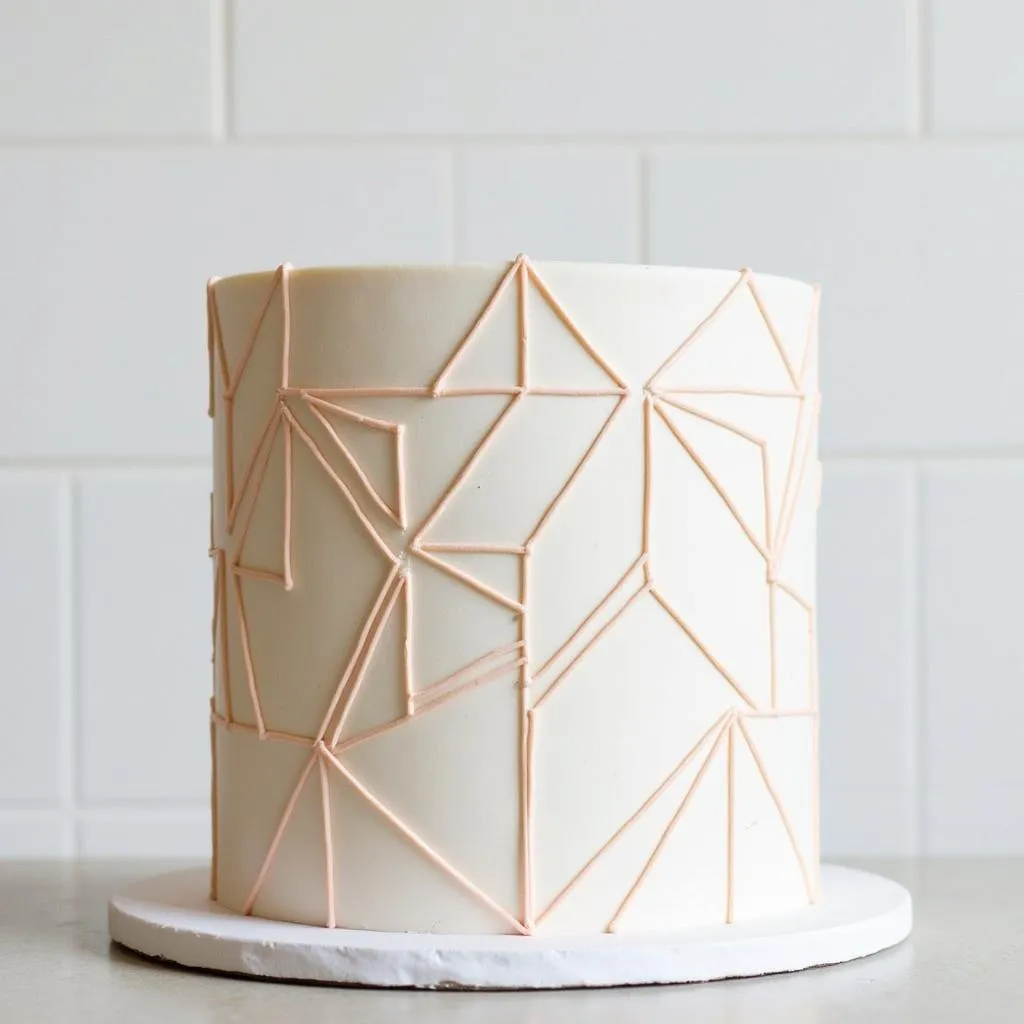 Modern Geometric Pattern for Cake Decorating