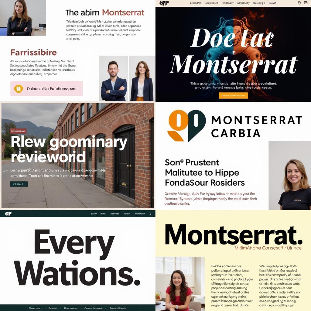 Montserrat Font Examples