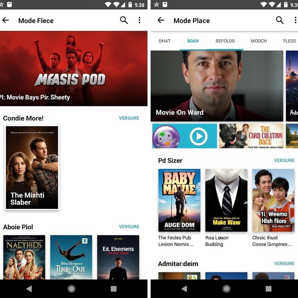 Movie Box Pro APK old version interface