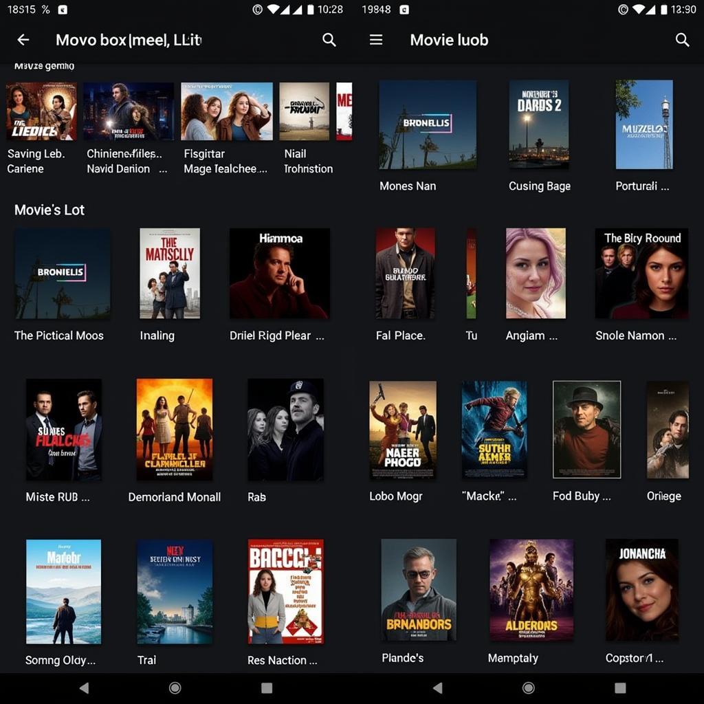 Movie Box Pro APK old version movie selection